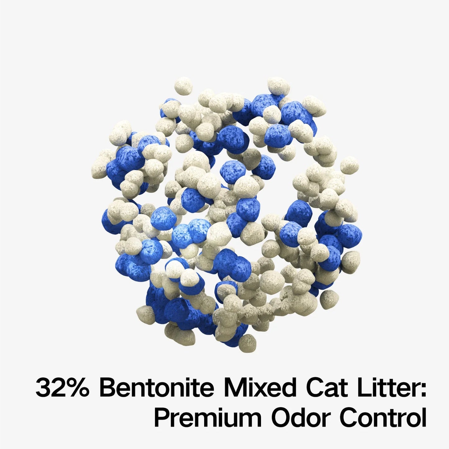 PIDAN COMPOSITE TOFU CAT LITTER - TOFU & CRUSHED BENTONITE 2.4KG/BAG x4