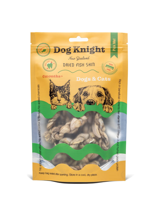 Dog Knight Air Dried NZ Deep-Water Fish Skin twists