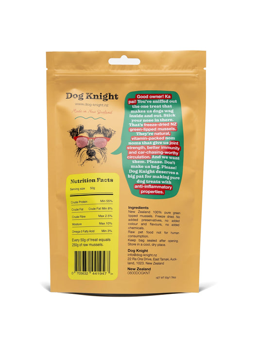 Dog Knight Freeze Dried Green Lipped Mussels 50g