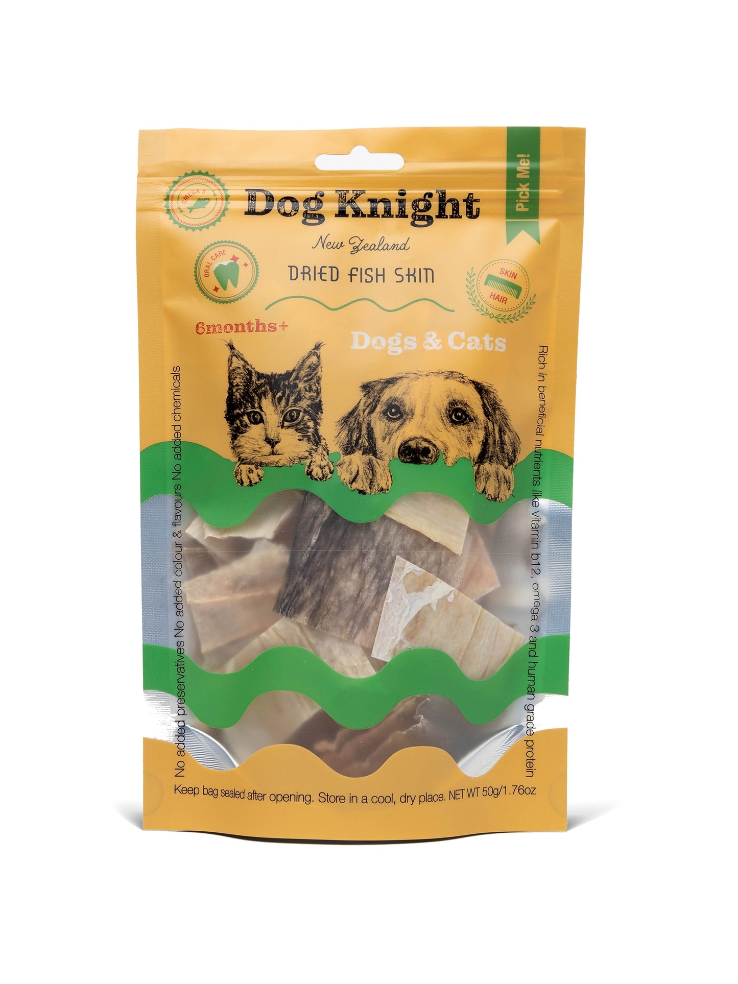 Dog Knight Air Dried NZ Deep-Water Fish Skin 50g