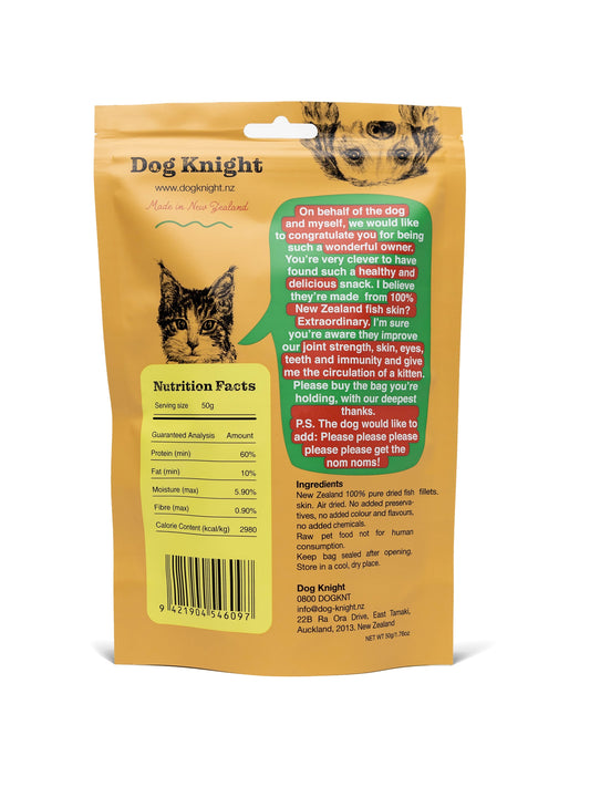Dog Knight Air Dried NZ Deep-Water Fish Skin twists