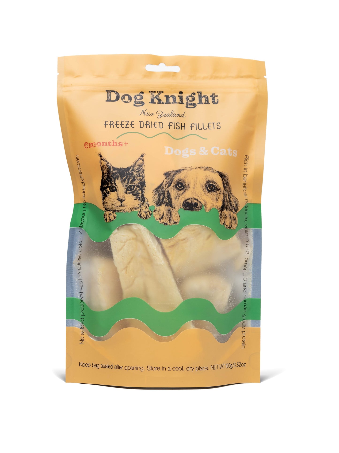 Dog Knight Freeze Dried Ling Fish Fillets 100g