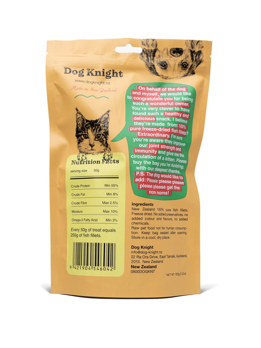 Dog Knight Freeze Dried Ling Fish Fillets 100g