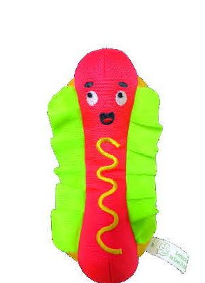VPET I Love Fast Food Hotdog Dog Toy - M