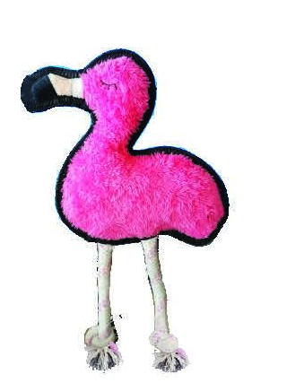 VPET Welcome to Jungle Flamingo Dog Toy - M